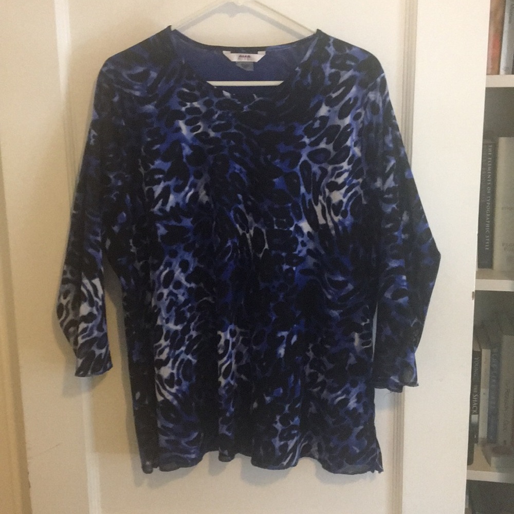 Fun black & purple leopard print top